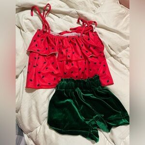 Toddler Watermelon-inspired outfit